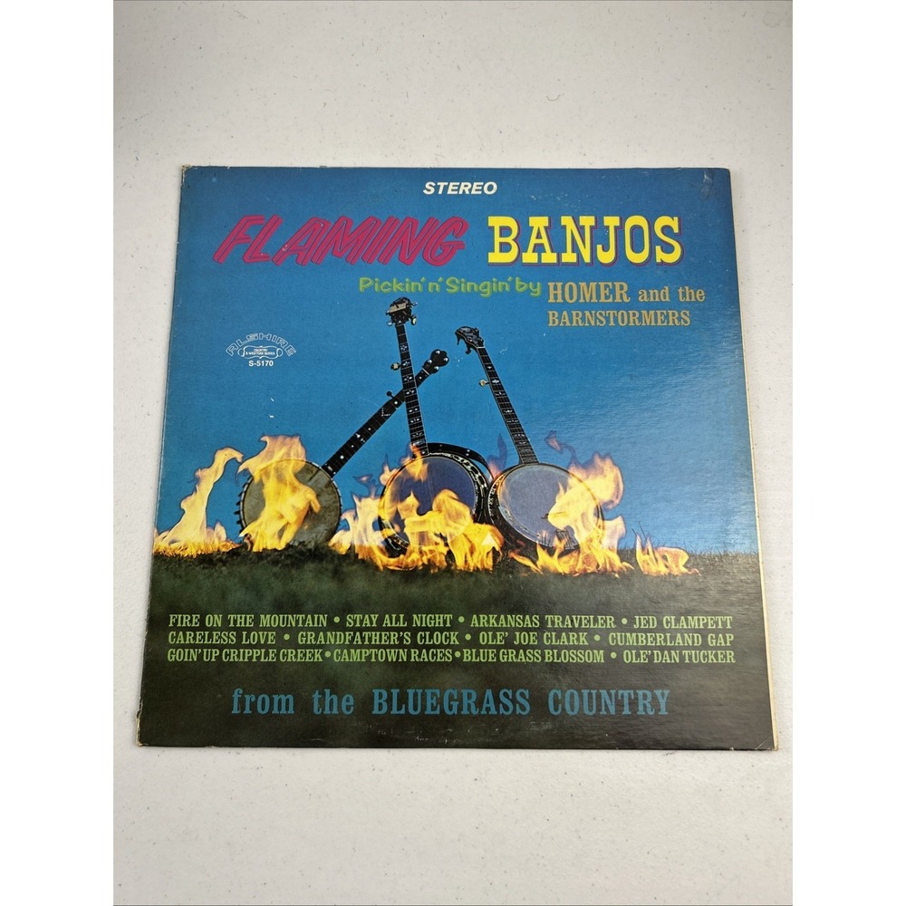 Homer‎ And The Barnstormers Bluegrass Flaming Banjos Vinyl LP Record VG